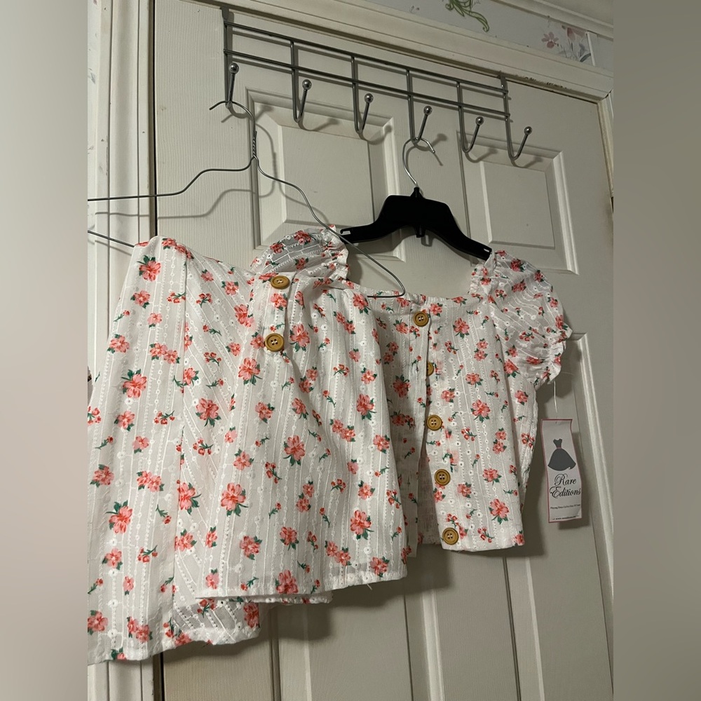 Floral two-piece skirt set